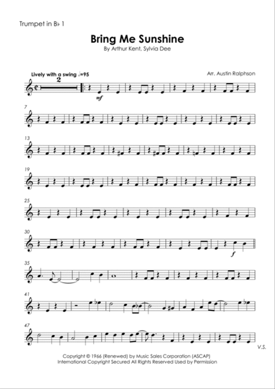 Bring Me Sunshine Horn scores gallery preview page 3