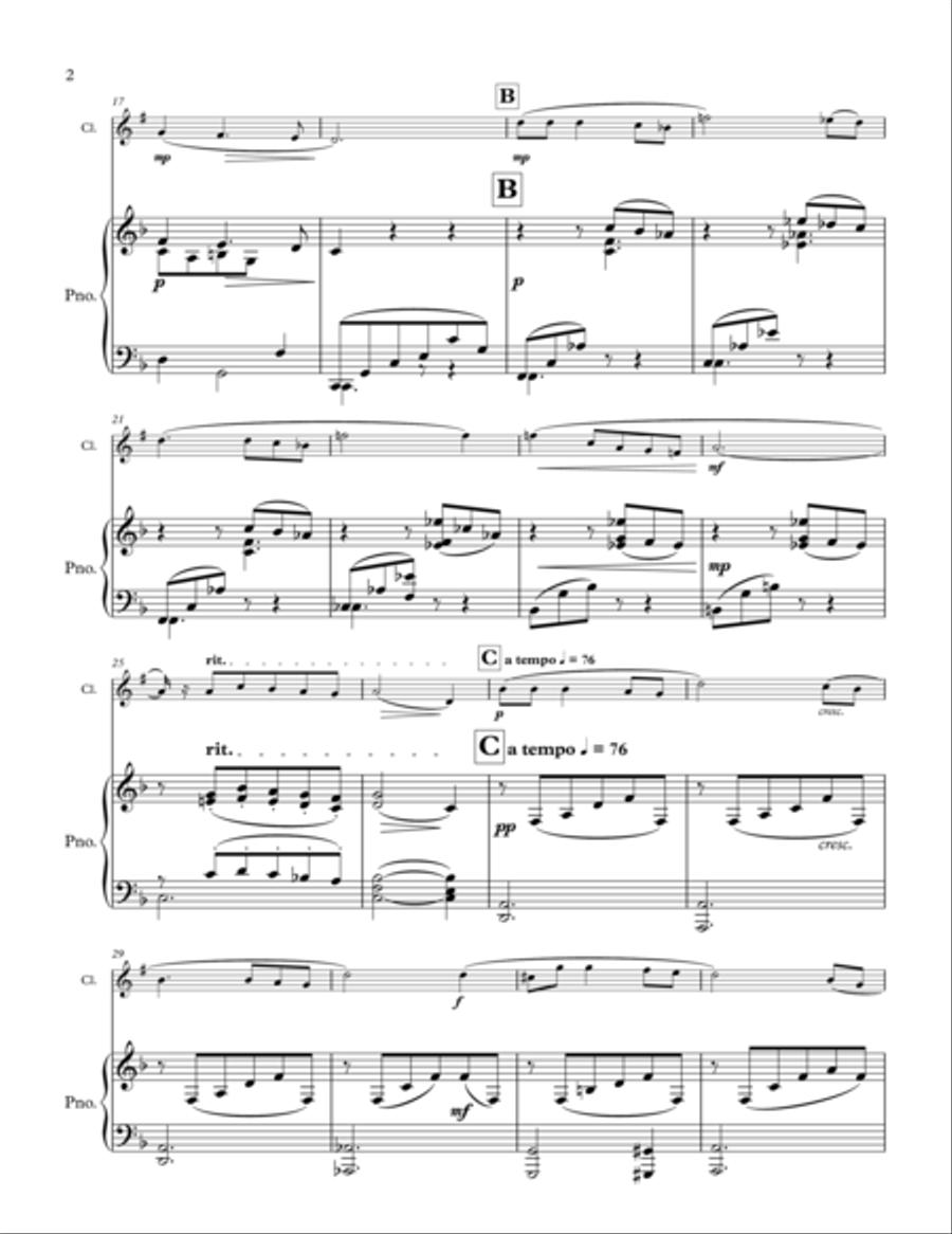 Mai Clarinet Solo scores gallery preview page 2