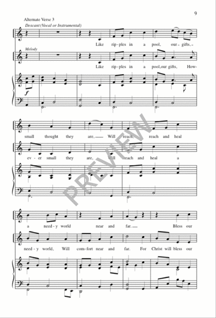 We Come with Joy 4-Part scores gallery preview page 10