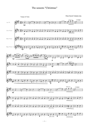 The seasons　"Christmas" for flute quartet