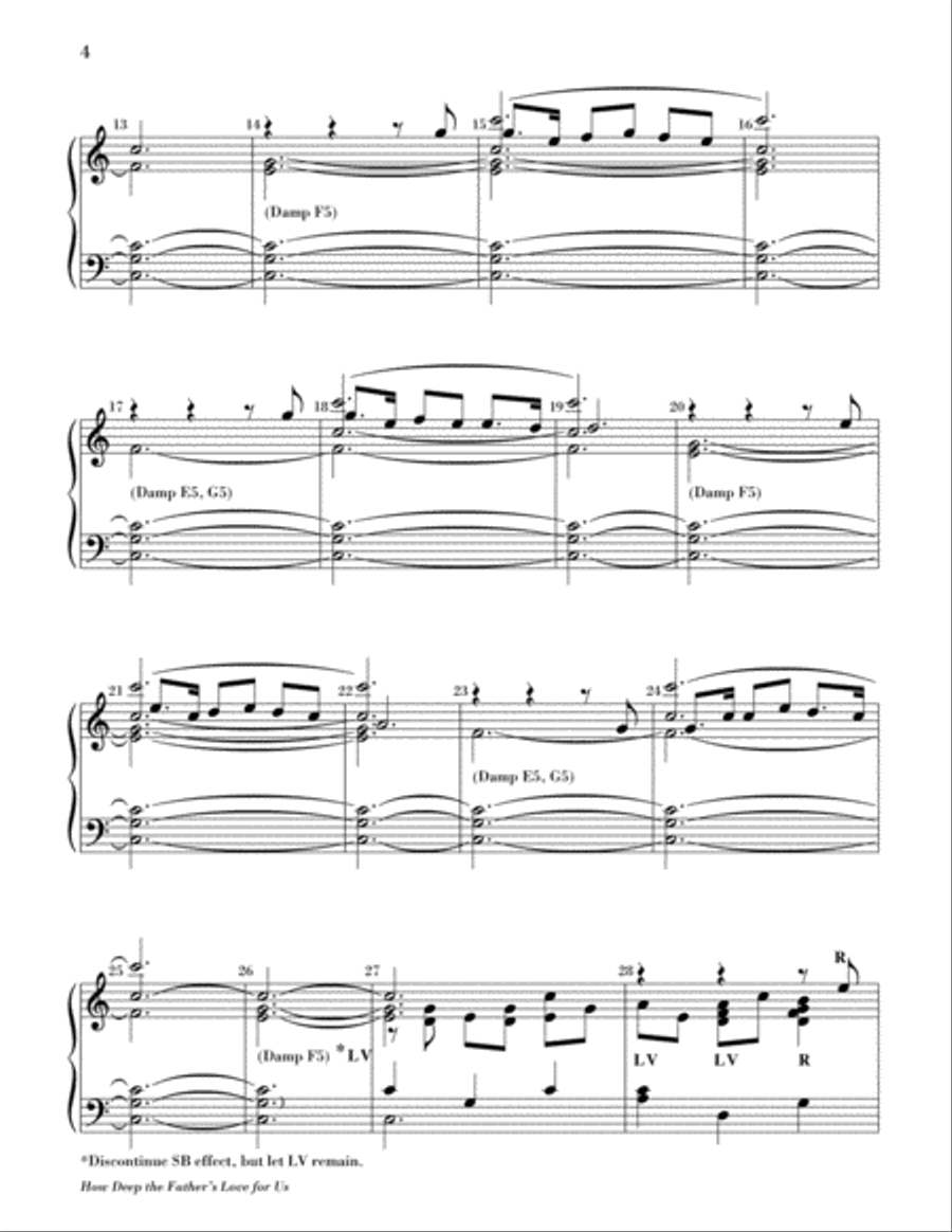 How Deep the Father's Love for Us Handbell Choir scores gallery preview page 4