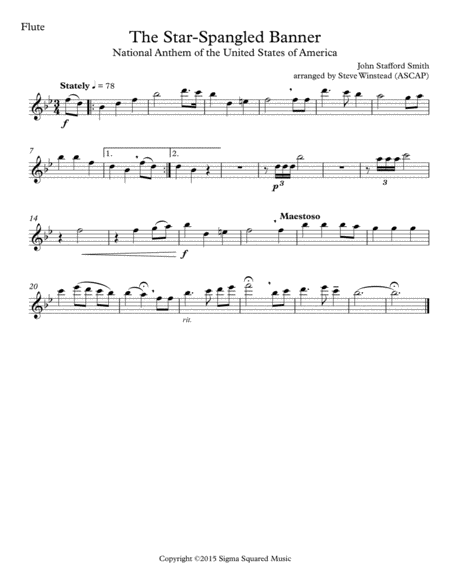The Star-Spangled Banner for Woodwind Quintet image number null