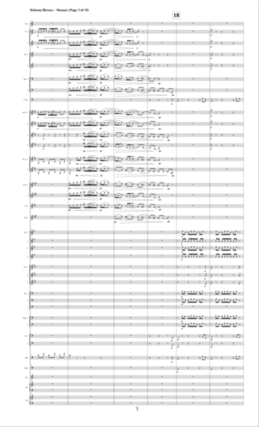 Suite Bergamasque, No. 2 Menuet (Symphonic Band) Concert Band scores gallery preview page 3