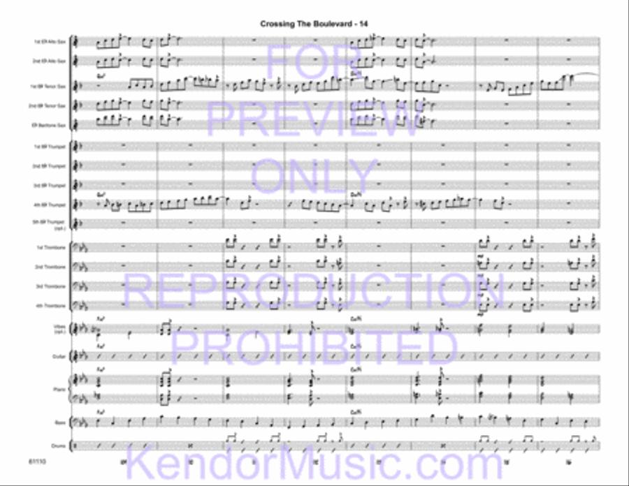 Crossing the Boulevard Jazz Ensemble scores gallery preview page 16