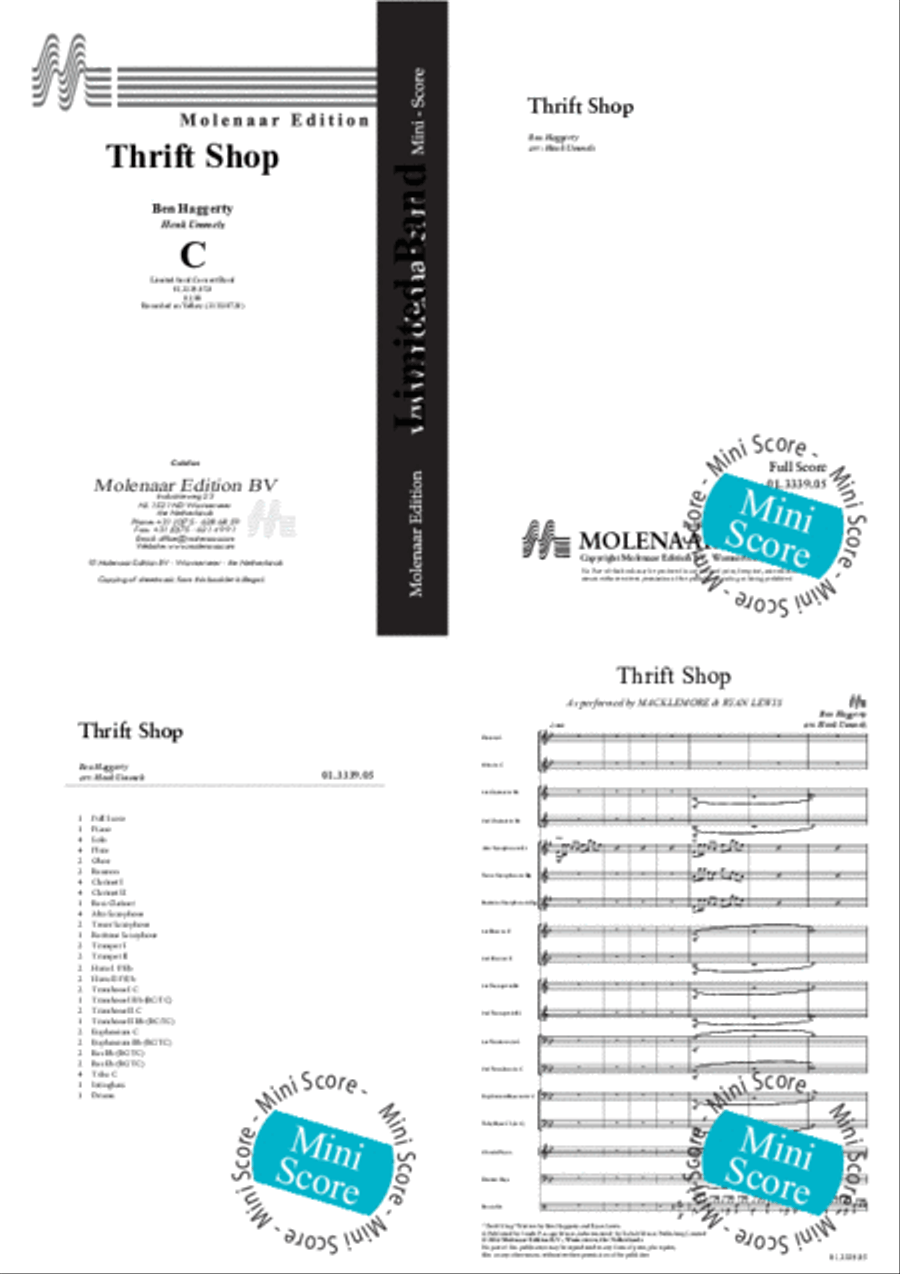 Thrift Shop Concert Band scores gallery preview page 2