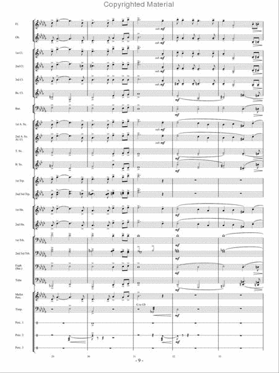A Quiet Journey Home A Quiet Journey Home Concert Band scores gallery preview page 8