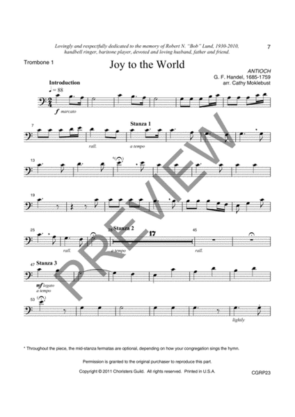 Joy to the World - Reproducible Instrumental Parts image number null