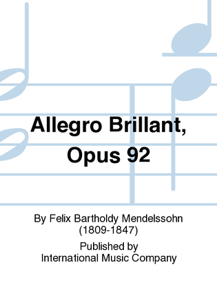 Book cover for Allegro Brillant, Opus 92