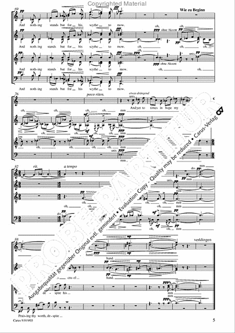 Three Sonnets against Vanity Choir scores gallery preview page 6