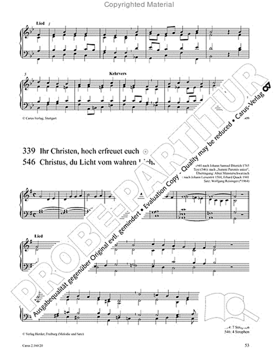 Chorbuch Gotteslob. Orgel-Begleitband