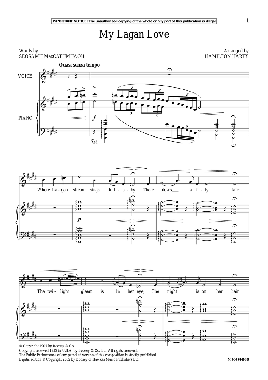 My Lagan Love My Lagan Love Piano, Vocal scores gallery preview page 1