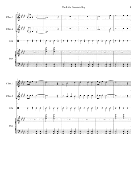 The Little Drummer Boy (Duet for Treble Instruments) image number null