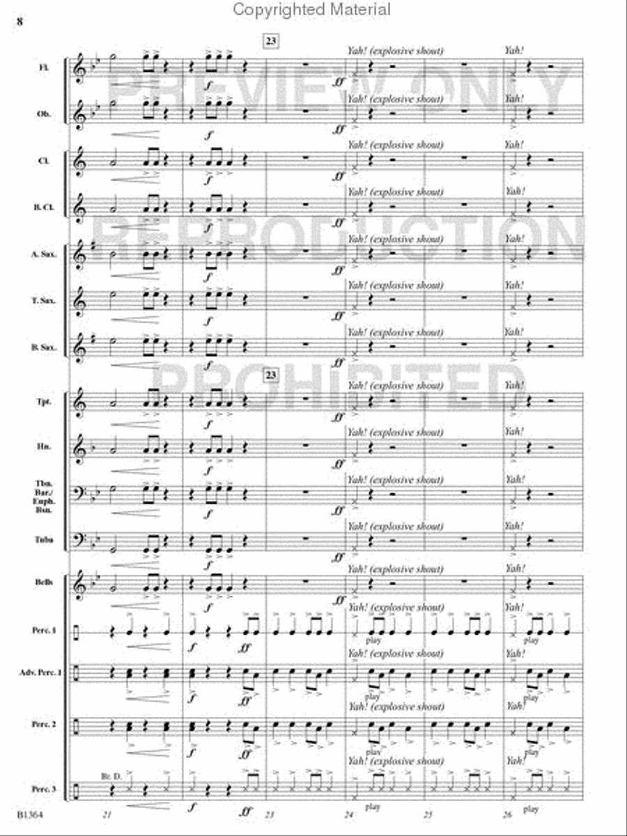 Battle of the Samurai Concert Band scores gallery preview page 7