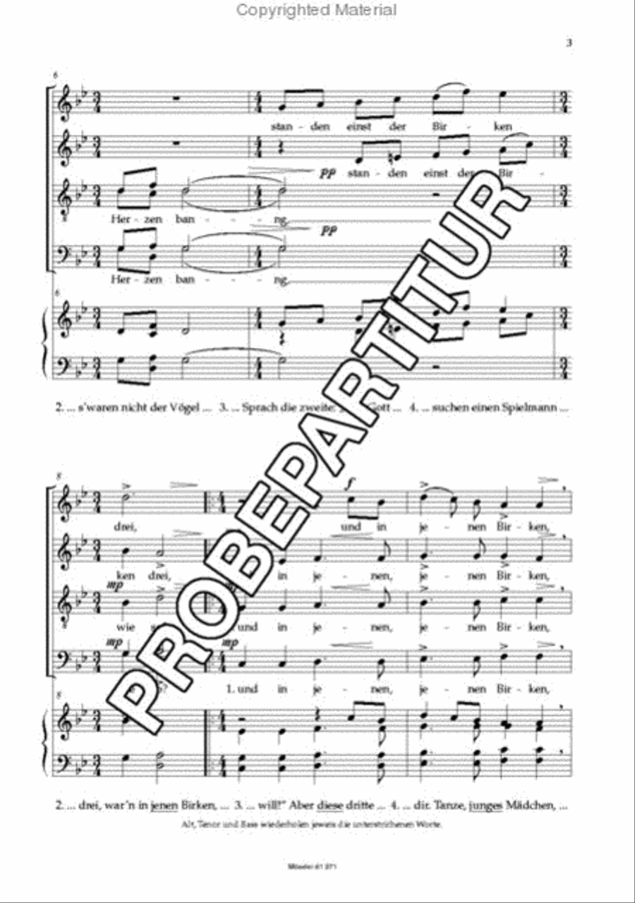 Funf baltische Volkslieder 4-Part scores gallery preview page 4