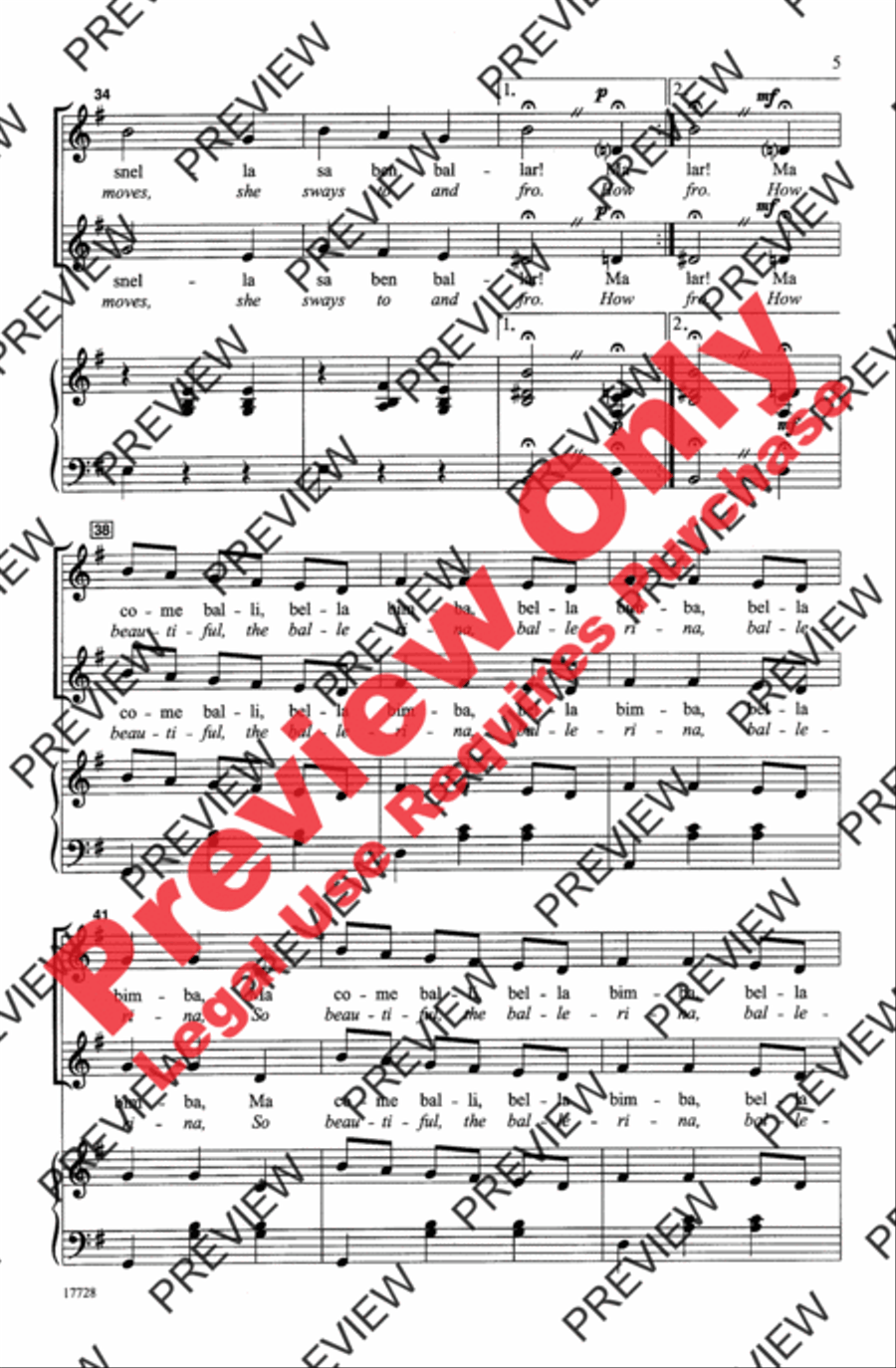 Ma Bella Bimba 2-Part scores gallery preview page 5
