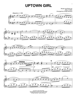 Book cover for Uptown Girl [Classical version] (arr. Phillip Keveren)