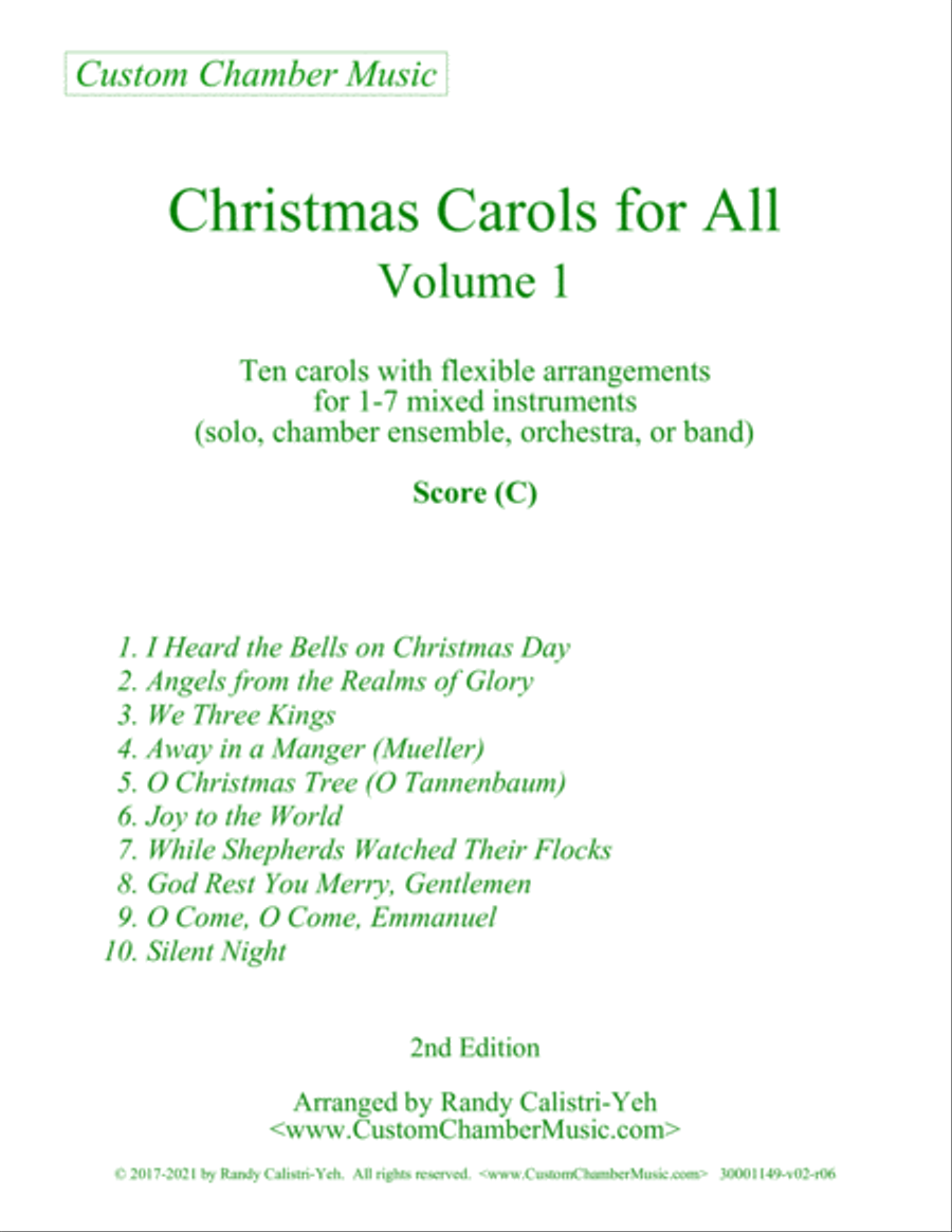 Christmas Carols for All, Volume 1 (Flexible Ensemble) Small Ensemble scores gallery preview page 3