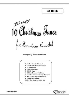 Book cover for 10 Easy Christmas Tunes - Trombone/Euphonium Quartet (score )