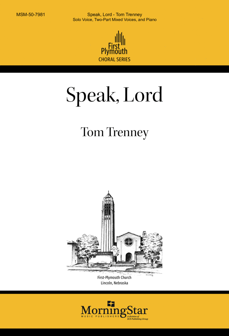 Speak, Lord 2-Part scores gallery preview page 1