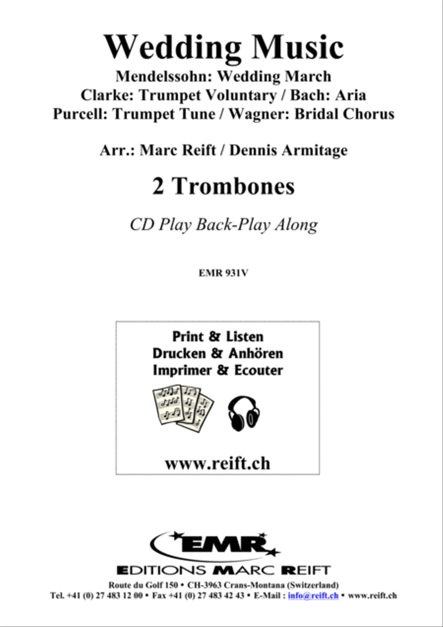 Wedding Music Wedding Music Trombone Duet scores gallery preview page 2