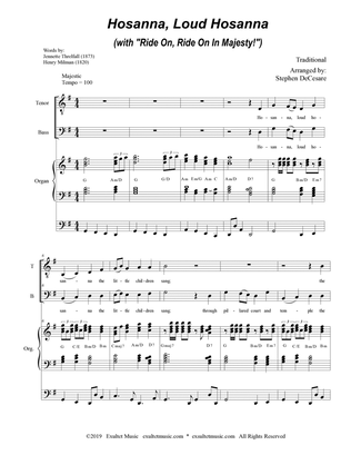 Hosanna, Loud Hosanna (with "Ride On, Ride On In Majesty!") (2-part choir (TB) - Organ)
