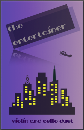 Book cover for The Entertainer by Scott Joplin, Violin and Cello Duet