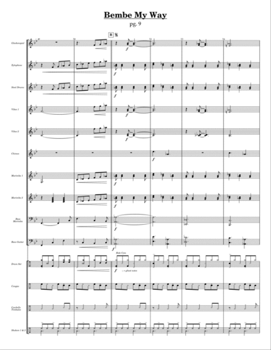 Bembe My Way Percussion Ensemble scores gallery preview page 8