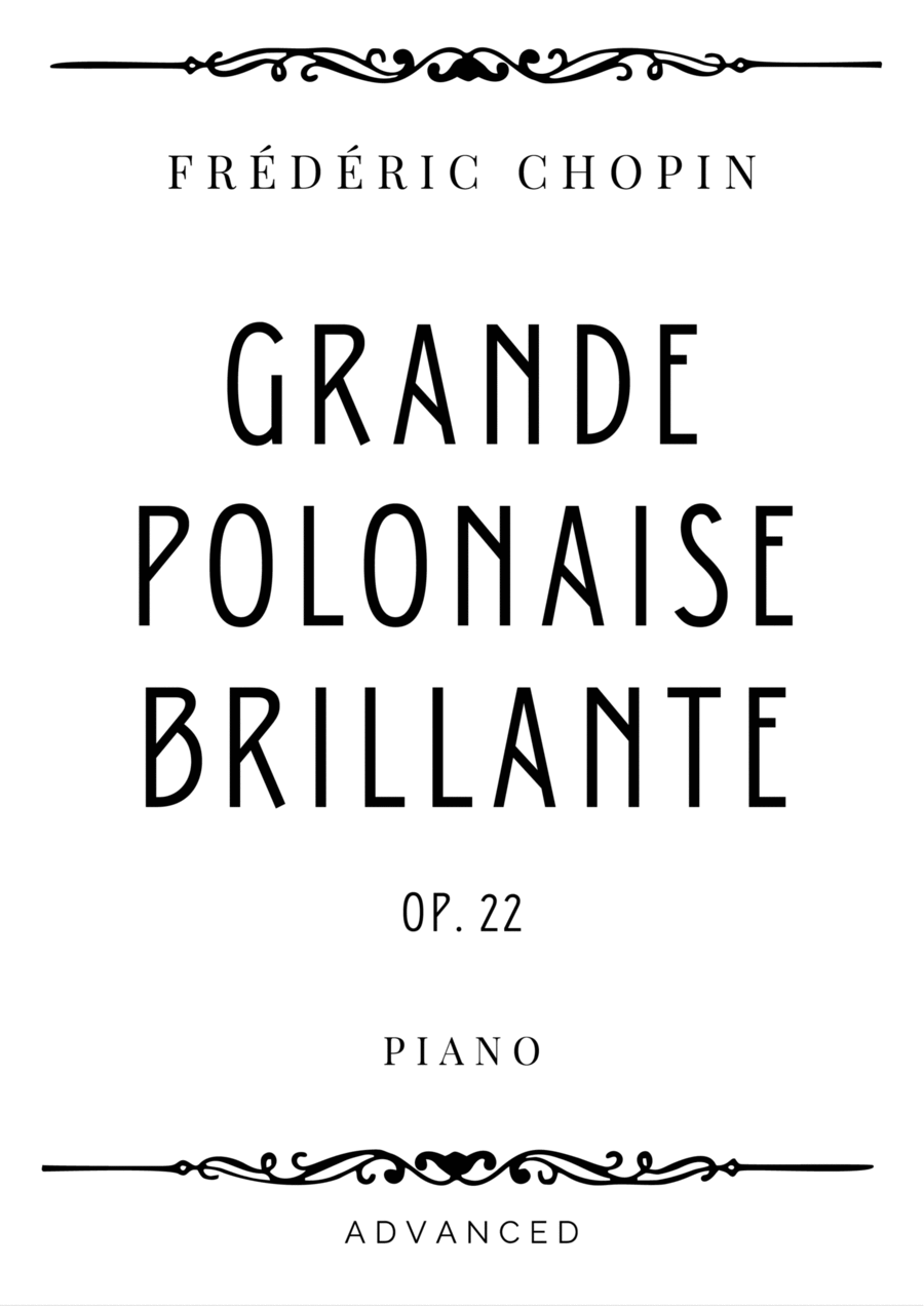 Chopin - Grande Polonaise Brillante in E♭ major - Advanced Piano Method scores gallery preview page 1