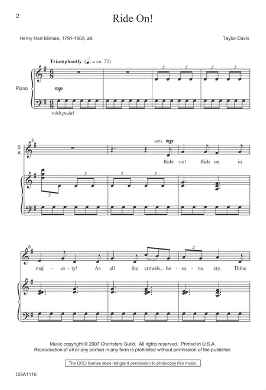 Ride On 4-Part scores gallery preview page 2
