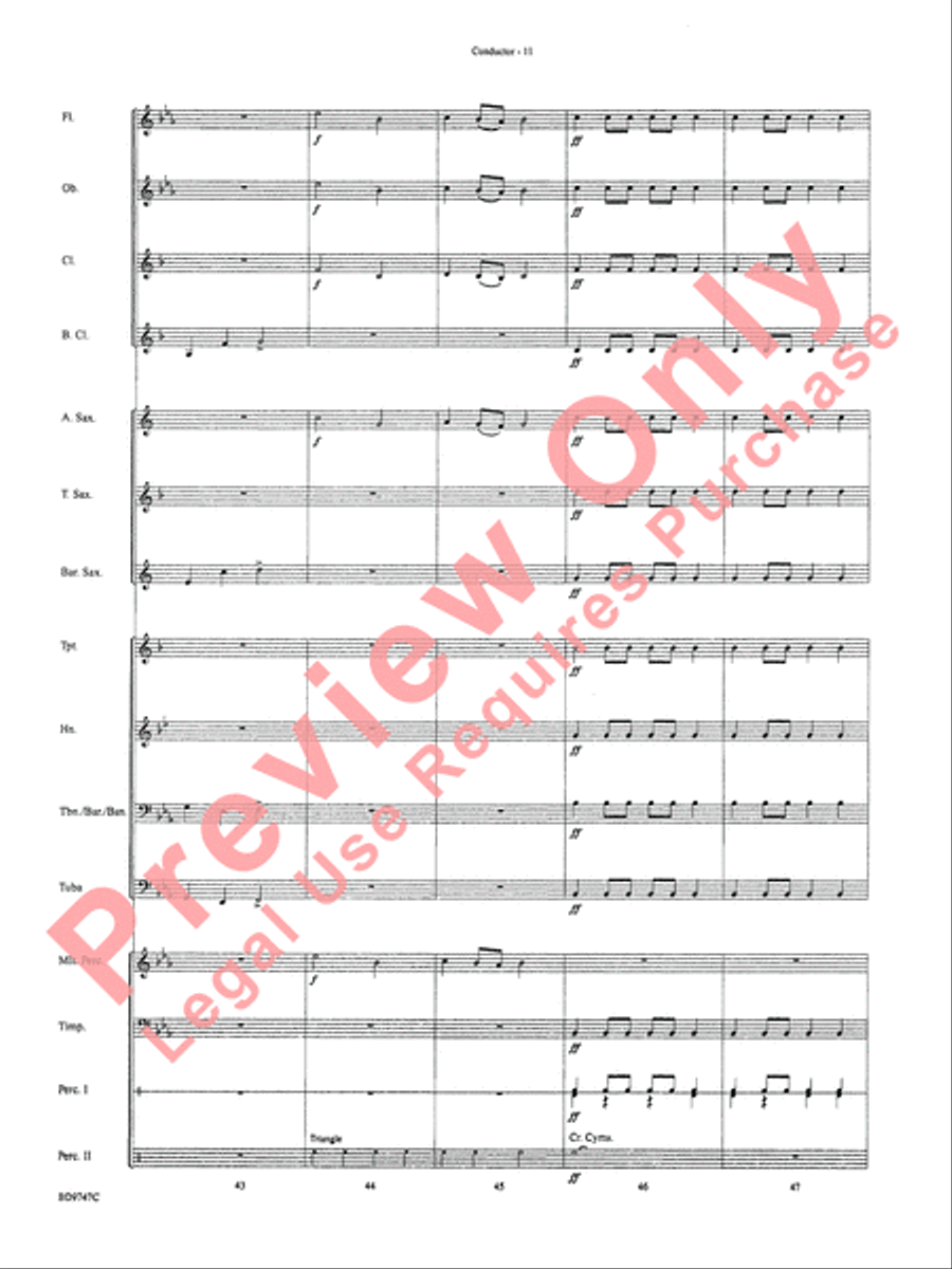 The Torch Burns Bright Concert Band scores gallery preview page 14