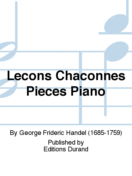 Lecons Chaconnes Pieces Piano