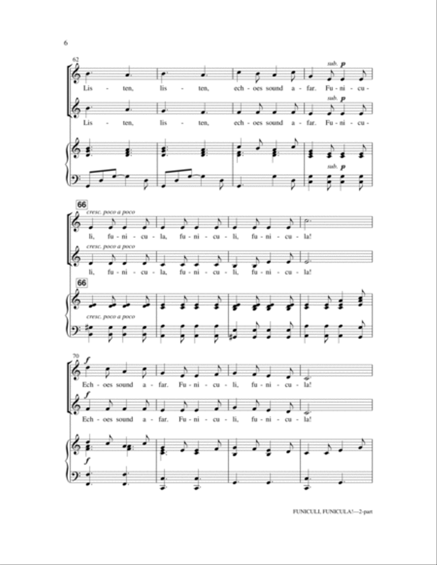Funiculi, Funicula 2-Part scores gallery preview page 6