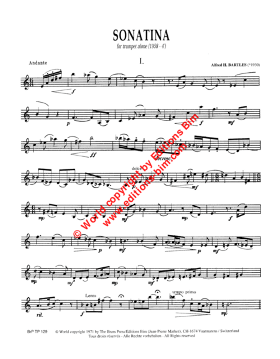 Sonatina Sonatina Trumpet Solo scores gallery preview page 2