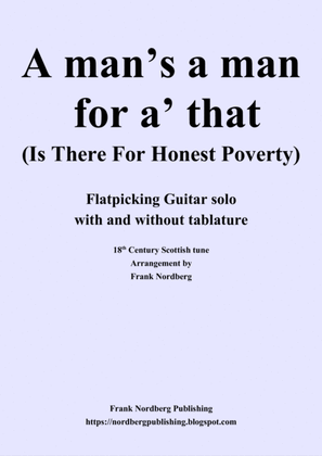 A Man's a Man for A' That (flatpicking solo guitar - with and without tablature)