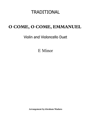 Book cover for O Come, O Come, Emmanuel Violin and Cello Duet-Score and Parts