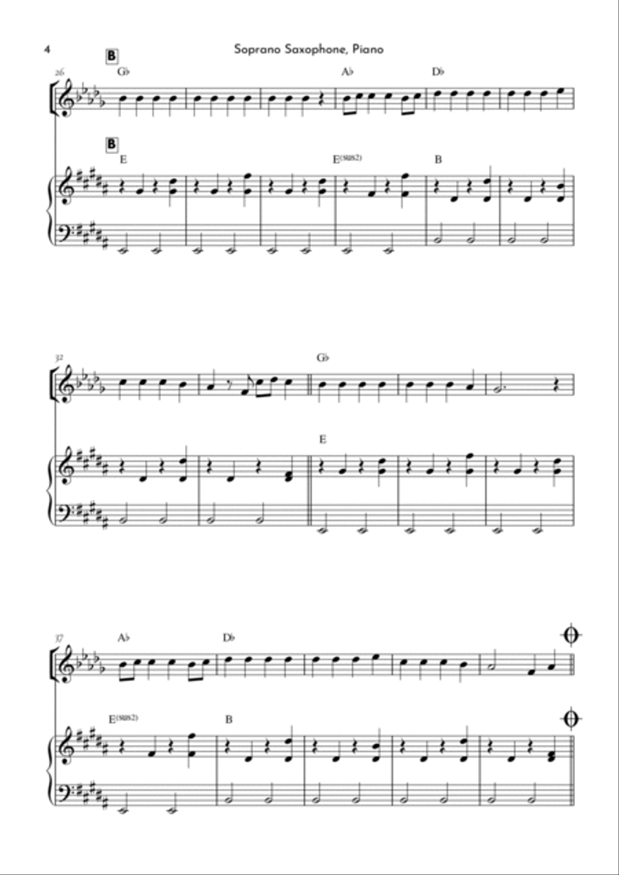 Calm Down Soprano Saxophone scores gallery preview page 4