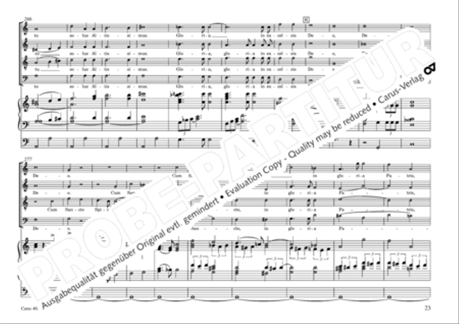 Missa sacra C Minor 4-Part scores gallery preview page 24