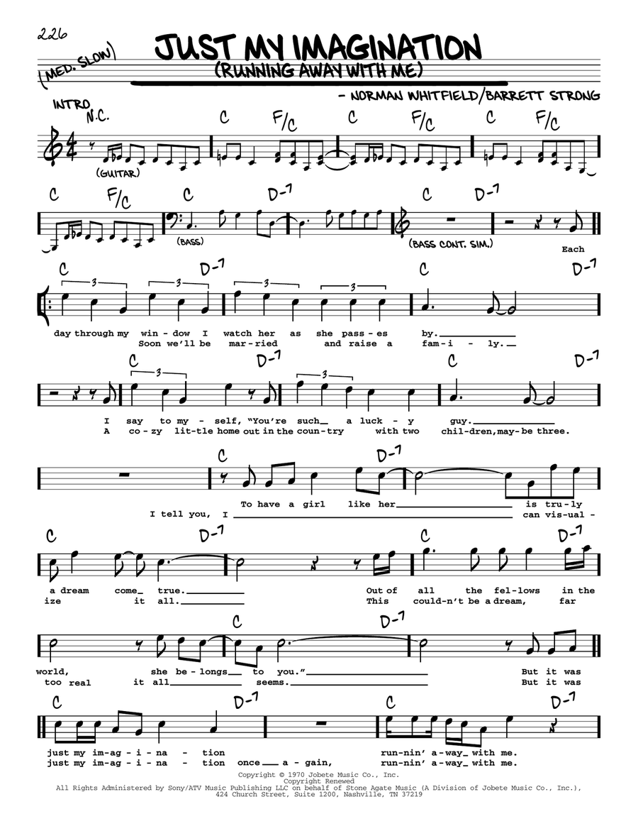 Just My Imagination (Running Away With Me) Piano scores gallery preview page 1
