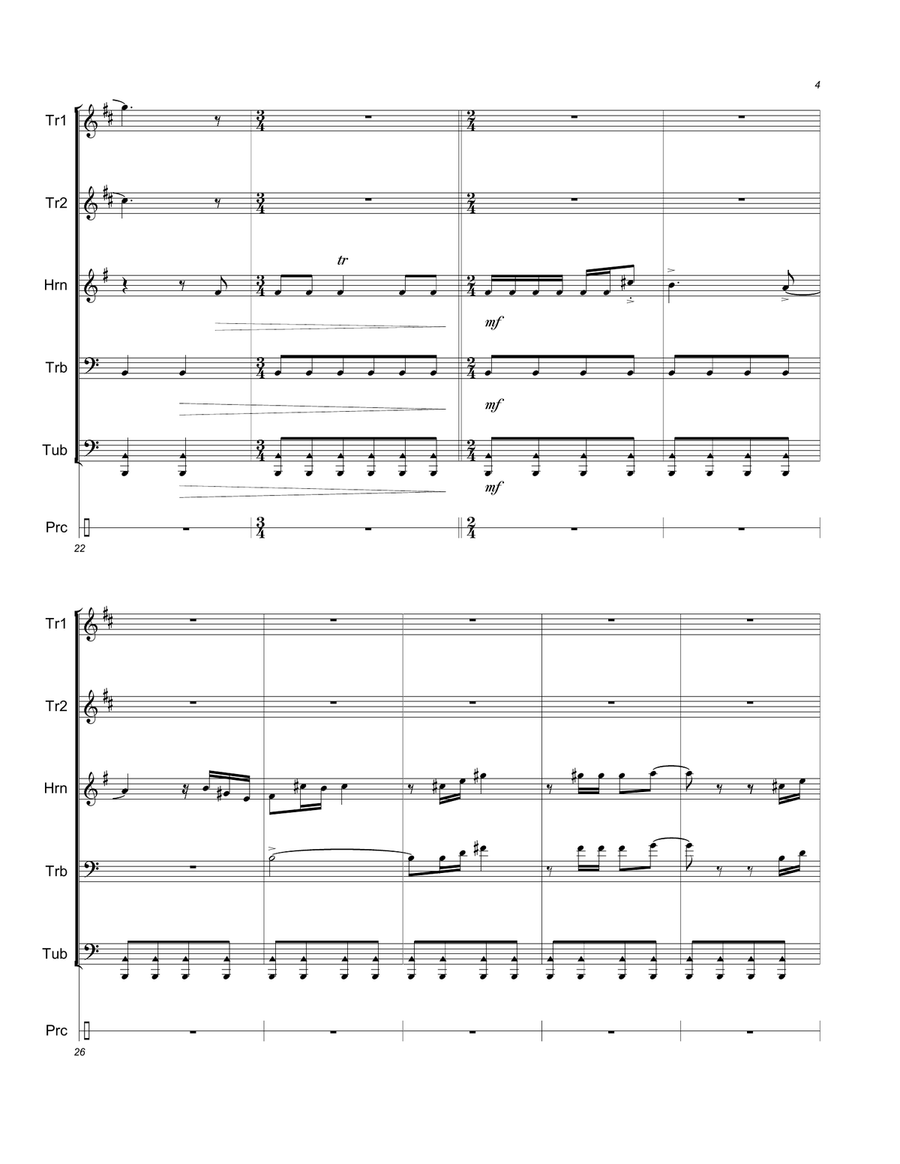 Fanfare For Rocky Brass Ensemble scores gallery preview page 5