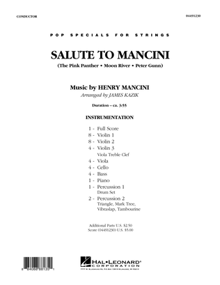 Book cover for Salute to Mancini - Conductor Score (Full Score)