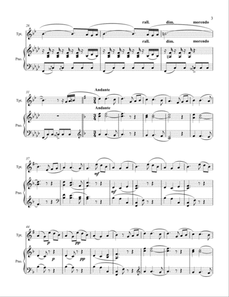 Andaluza Trumpet Solo scores gallery preview page 3