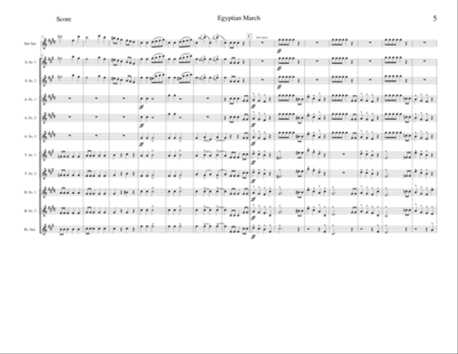 Egyptian March - Opus 335 Woodwind Ensemble scores gallery preview page 5