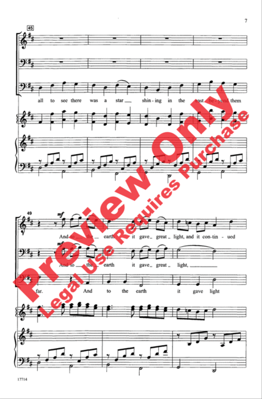 The First Noel / Pachelbel's Canon Men's Choir scores gallery preview page 7