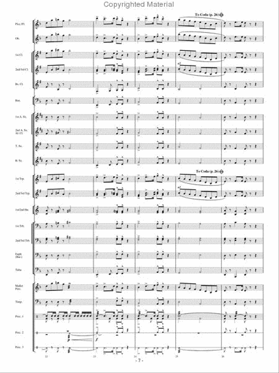 Quest of the Undaunted Knight Concert Band scores gallery preview page 6