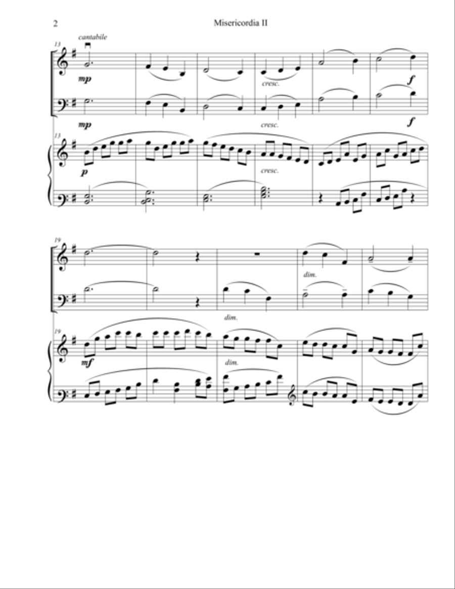 Misericordia II: Trio for Violin, Cello and Piano Piano Trio scores gallery preview page 2