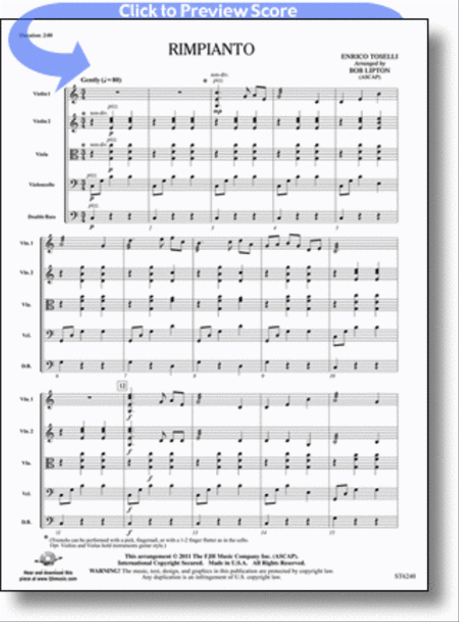 Rimpianto String Orchestra scores gallery preview page 1
