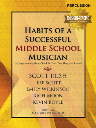 Book cover for Habits of a Successful Middle School Musician - Percussion