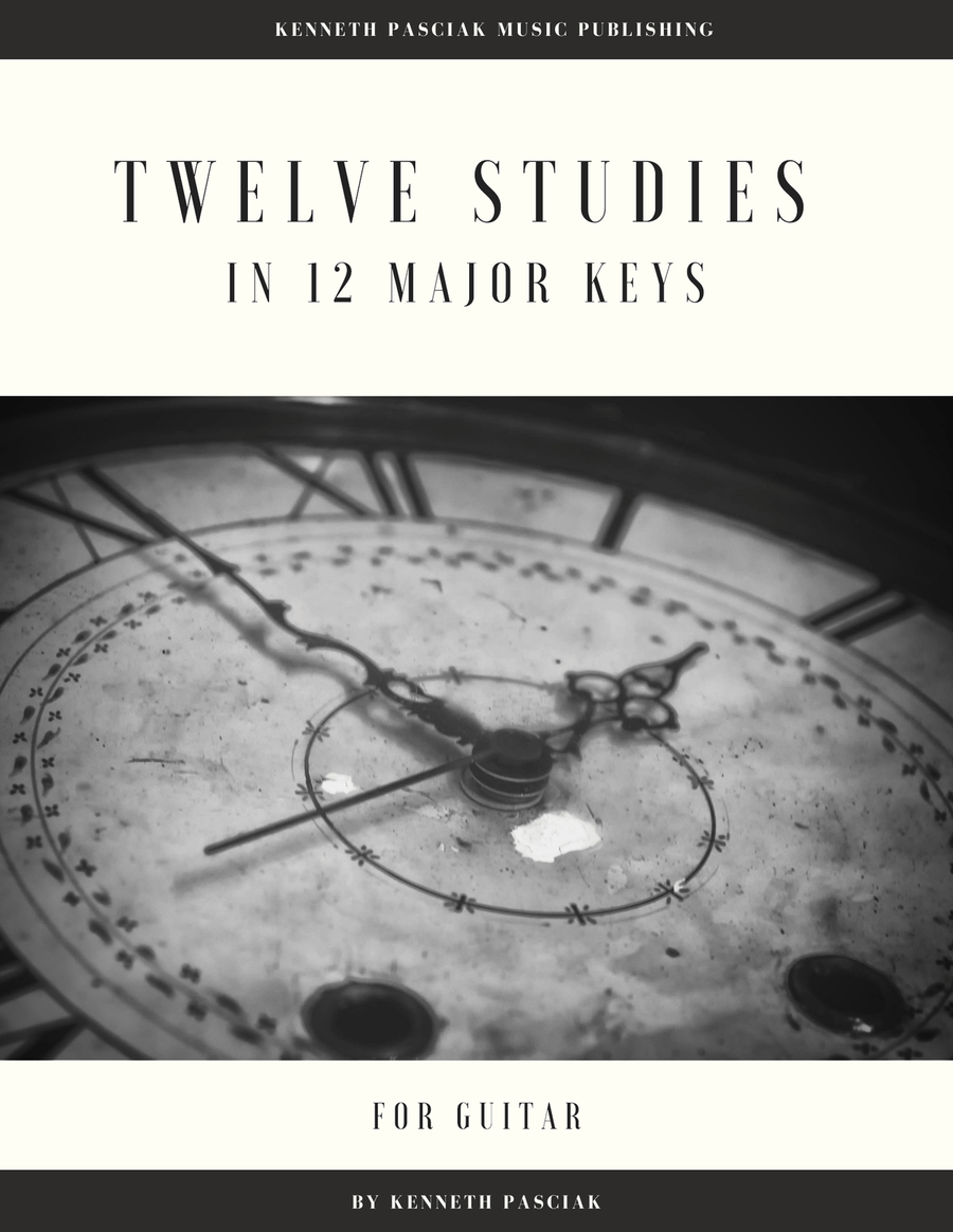 Twelve Studies in 12 Major Keys for Guitar Classical Guitar scores gallery preview page 1