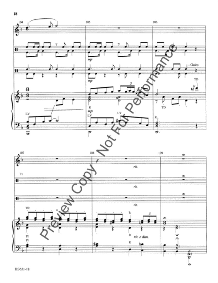 Serenata de Campanas - full score Handbell Choir scores gallery preview page 19