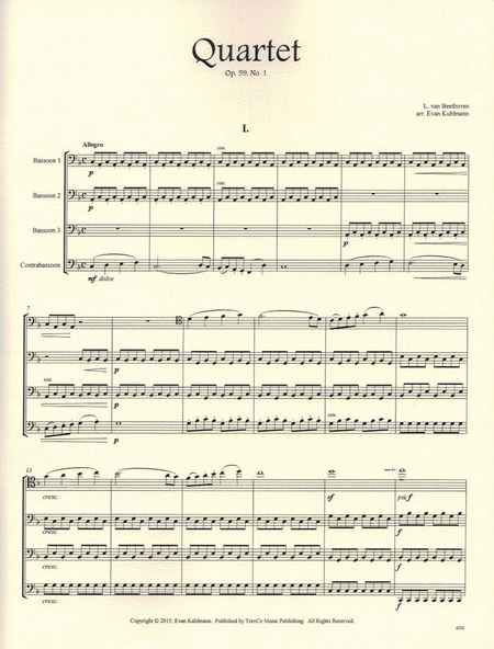 Quartet (movement 1) Op. 59, no. 1